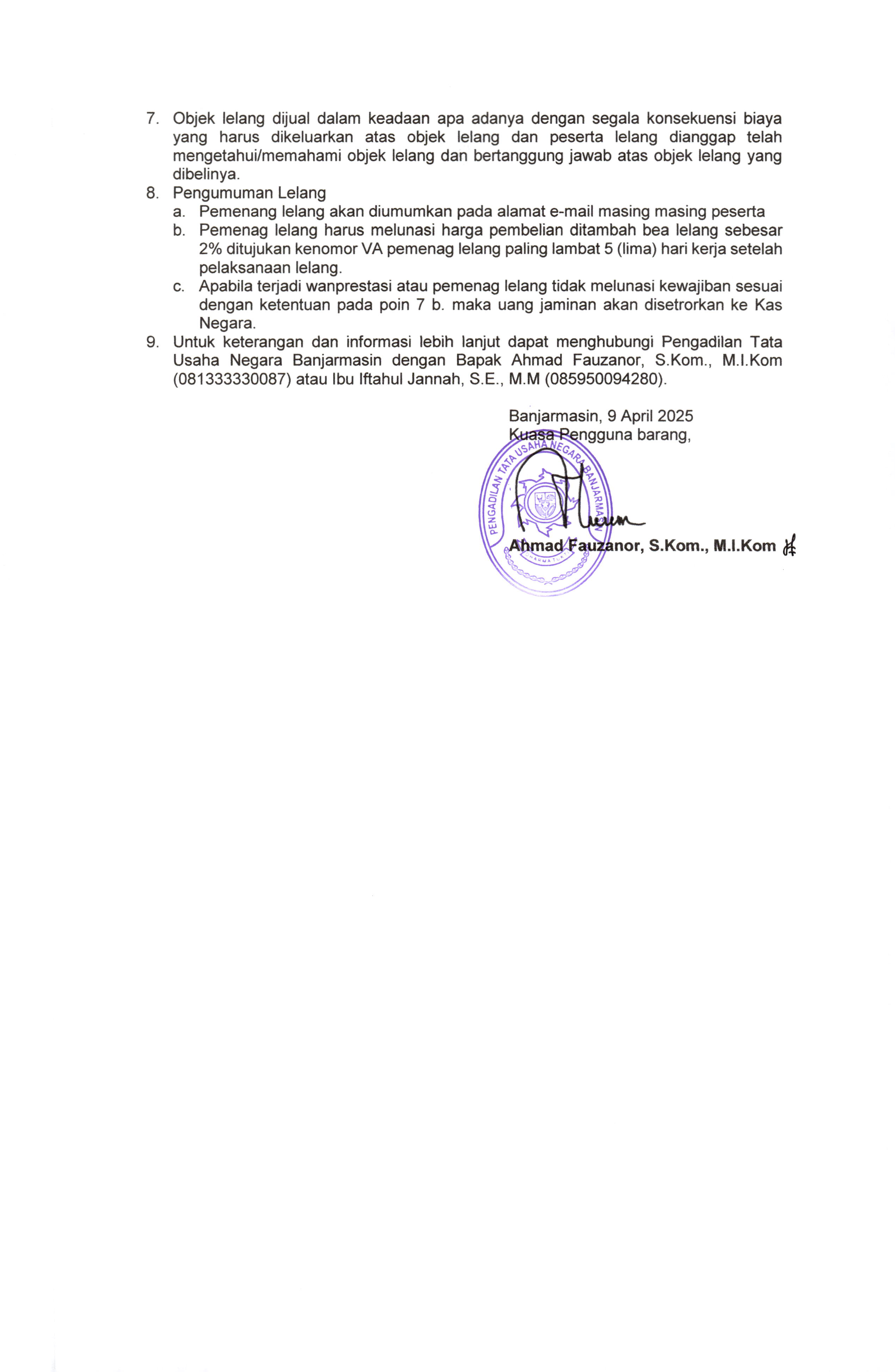 LELANG 001